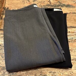 Caslon Grey and Black Wide Leg Trousers Size 2